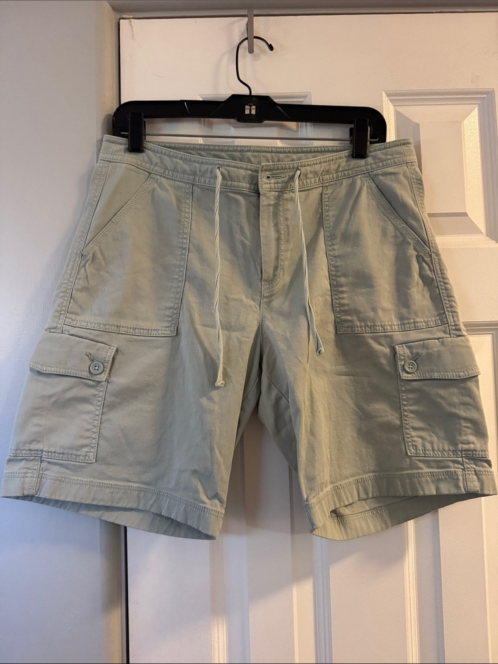 L.L. Bean Women's Cargo Drawstring Shorts - Light Sage